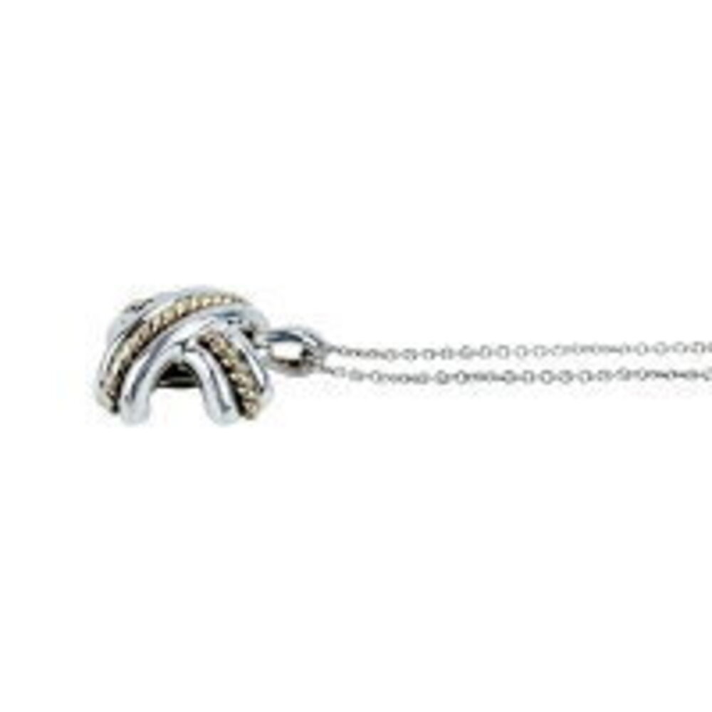 Tiffany Signature Necklace Combination Yellow Gold Silver